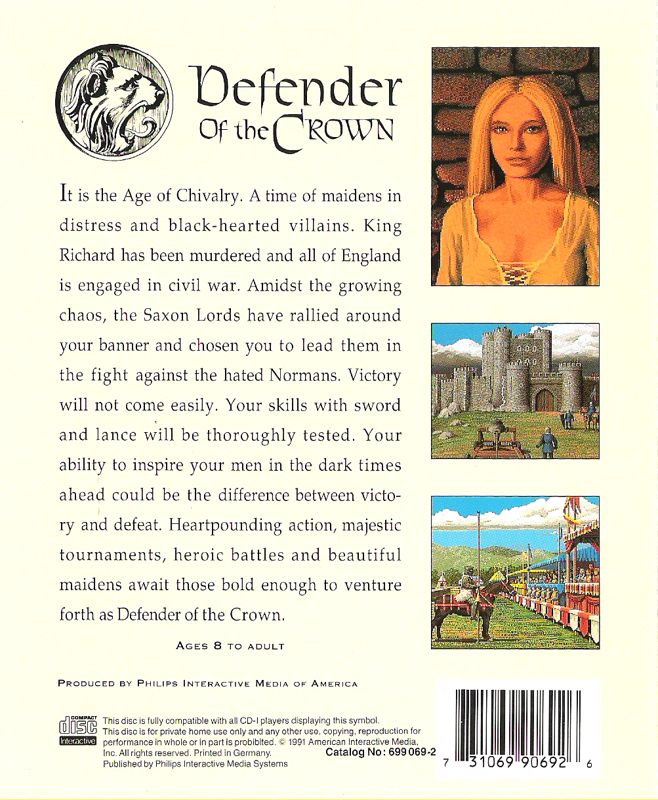 Defender of the Crown box art for CD-i